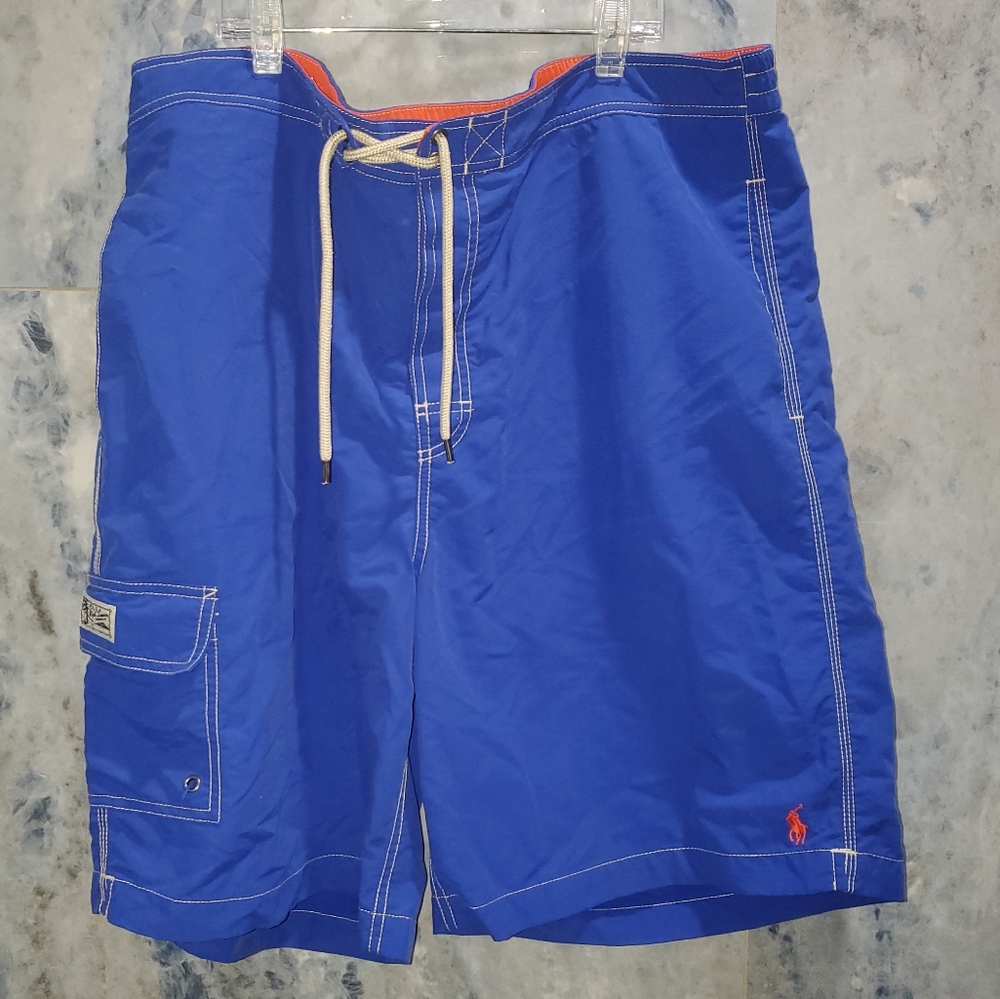 Polo Ralph Lauren Mens Blue Swim Trunks XL Blue